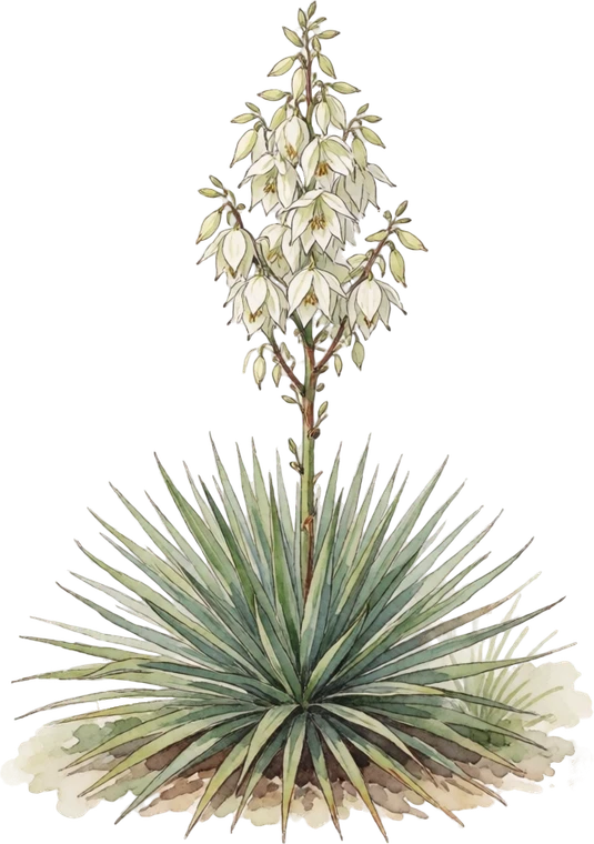 Botanical illustration of Adam's Needle (Hardy Yucca)