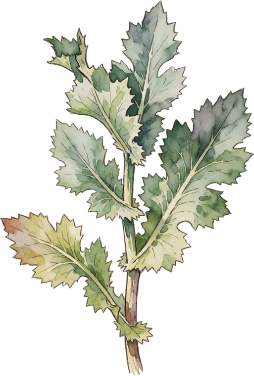 Botanical illustration of Breadseed Poppy