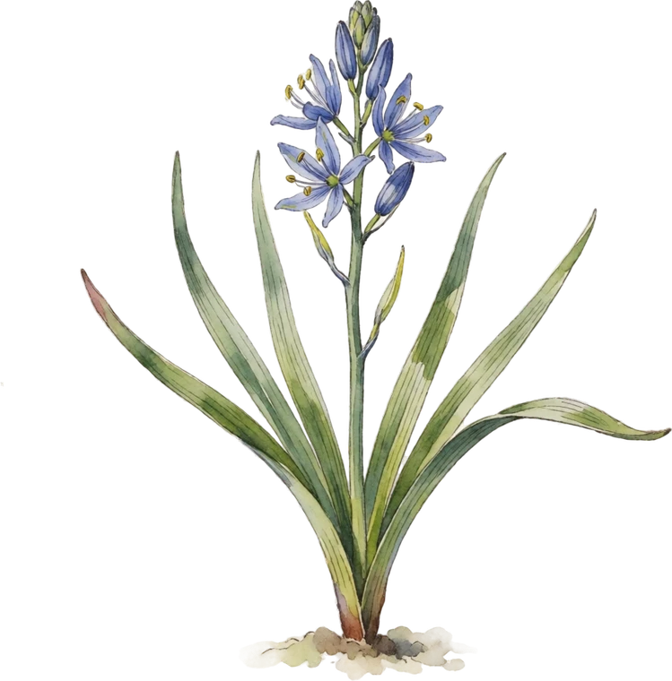 Botanical illustration of Camas