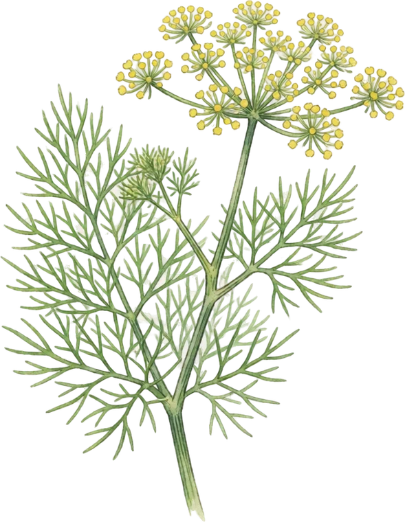 Botanical illustration of Fennel