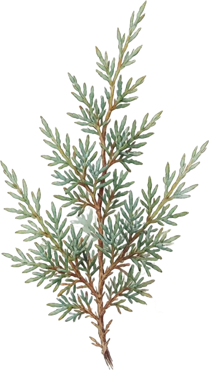 Botanical illustration of Juniper