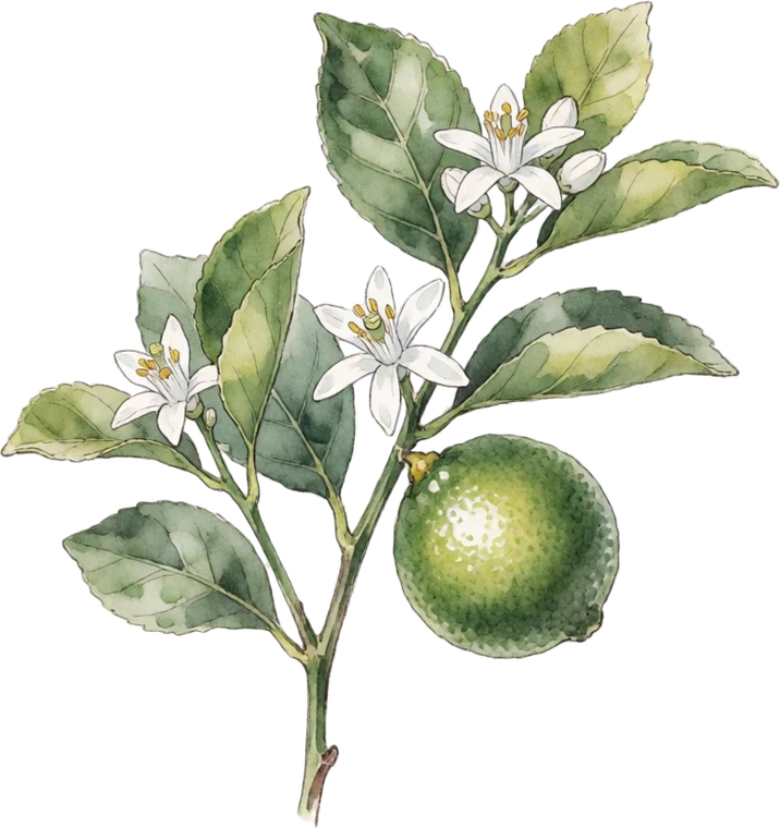 Botanical illustration of Lime