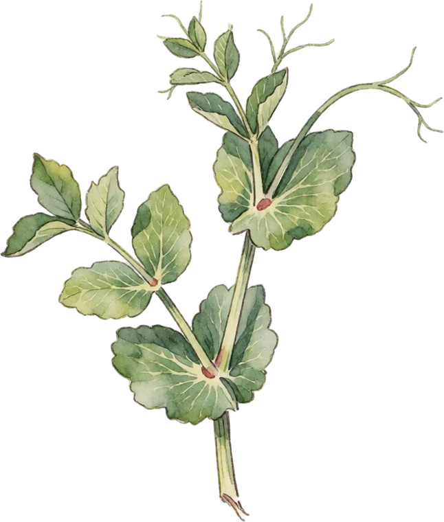 Botanical illustration of Pea