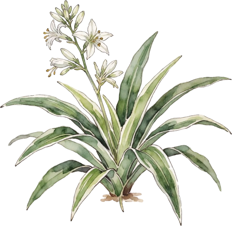 Botanical illustration of Spider Plant