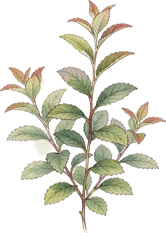 Botanical illustration of Spirea