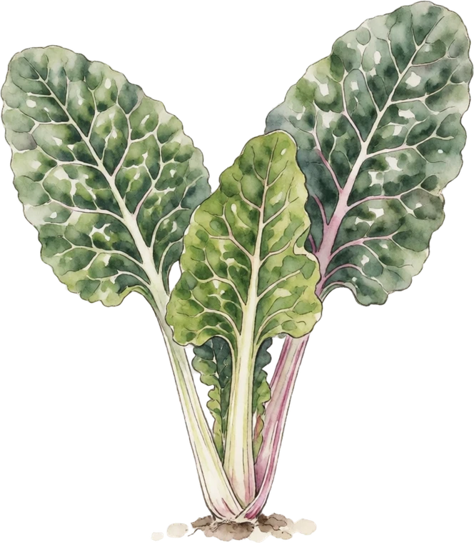 Botanical illustration of Swiss Chard