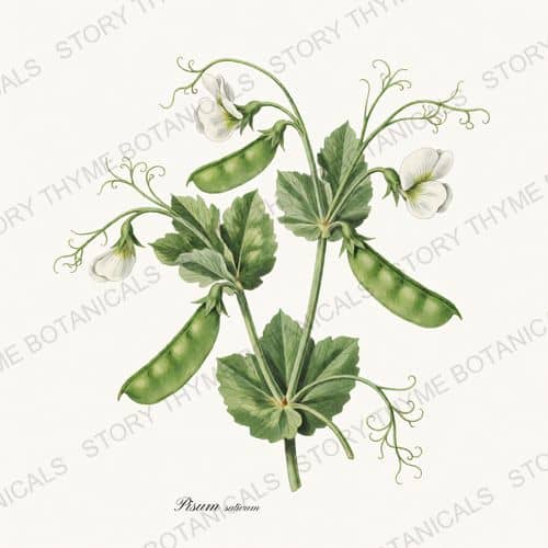 Snow Pea — a print from the Beans & Legumes collection
