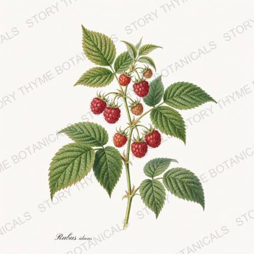 Raspberry — a print from the Berry Plants collection
