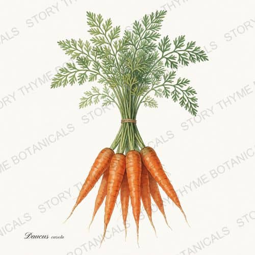 Carrots — Vegetables Vol. 1 print on a white ground
