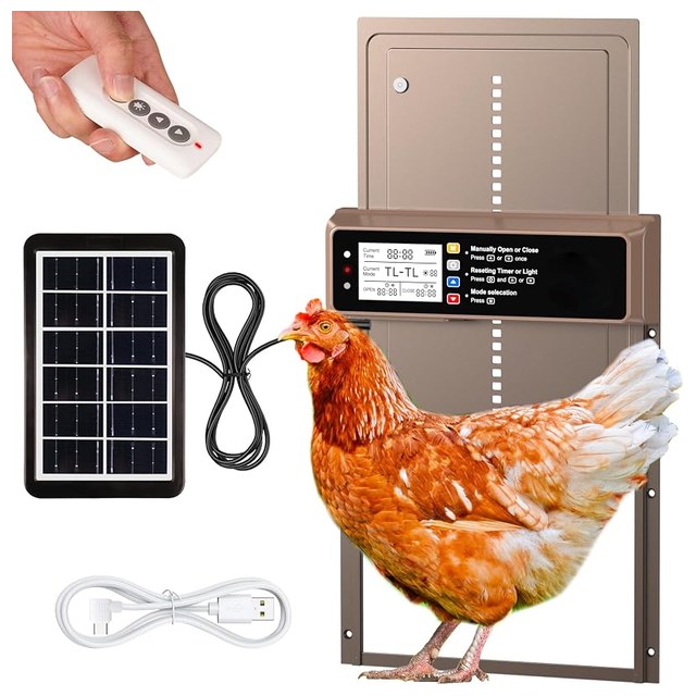 Solar Auto Coop Door with Timer
