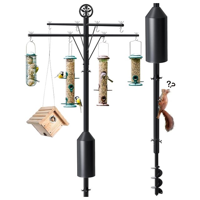 Bird Feeder Pole with Baffle