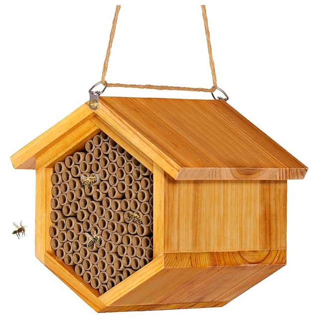 Wax-Coated Mason Bee House