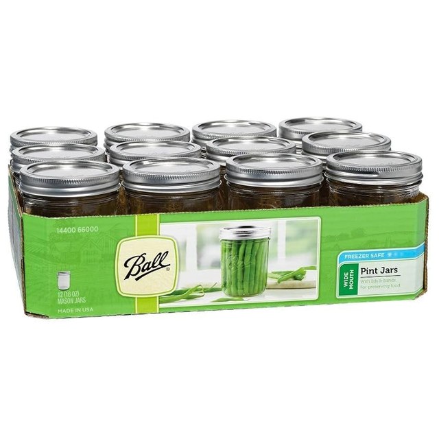 Ball Wide-Mouth Pint Jars, 12-Count