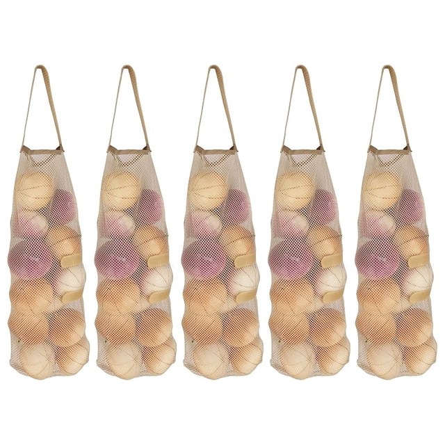 Hanging Mesh Bags, 5-Pack