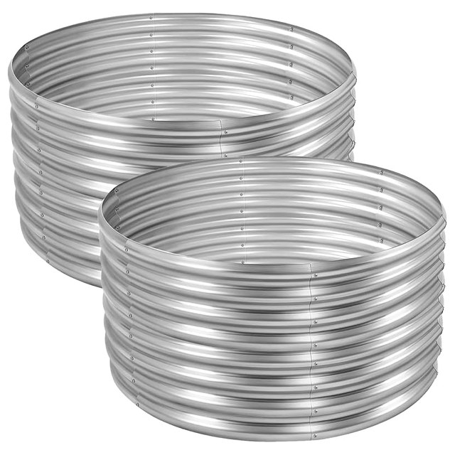 Round Galvanized Beds, 2-Pack