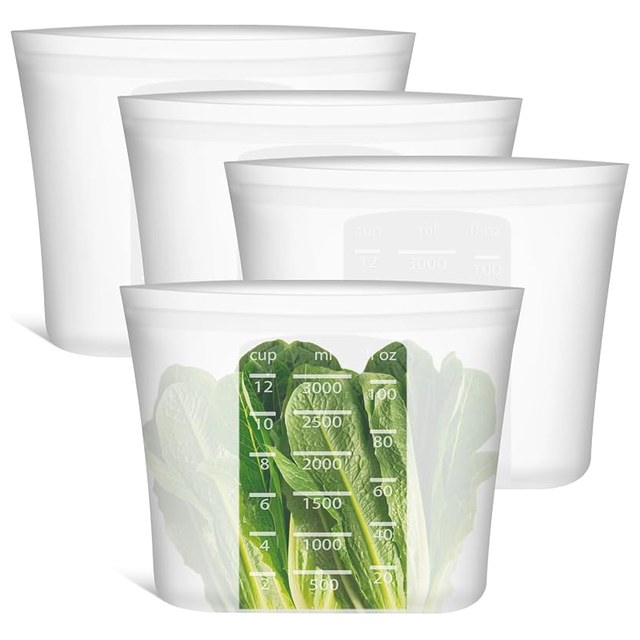 Silicone Gallon Bags, 4-Pack