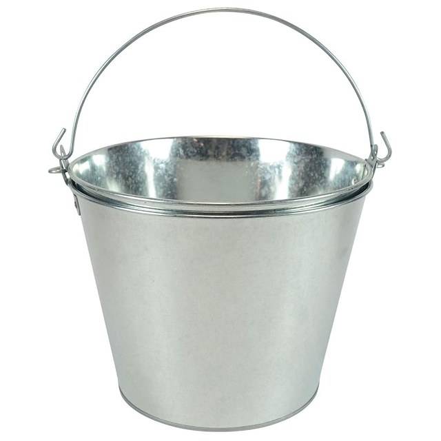 Galvanized Pails, 2-Pack
