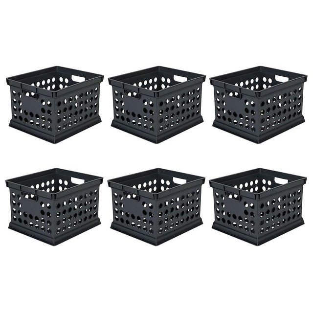 Sterilite Stacking Crates, 6-Pack