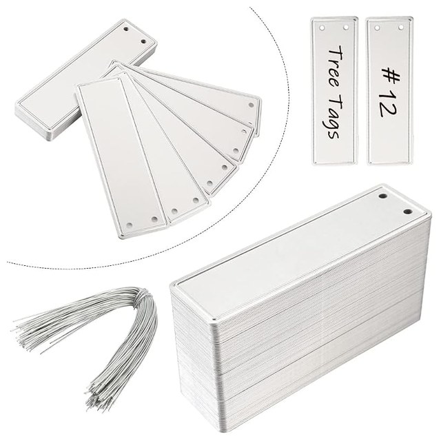 Aluminum Wire Tags, 50-Pack