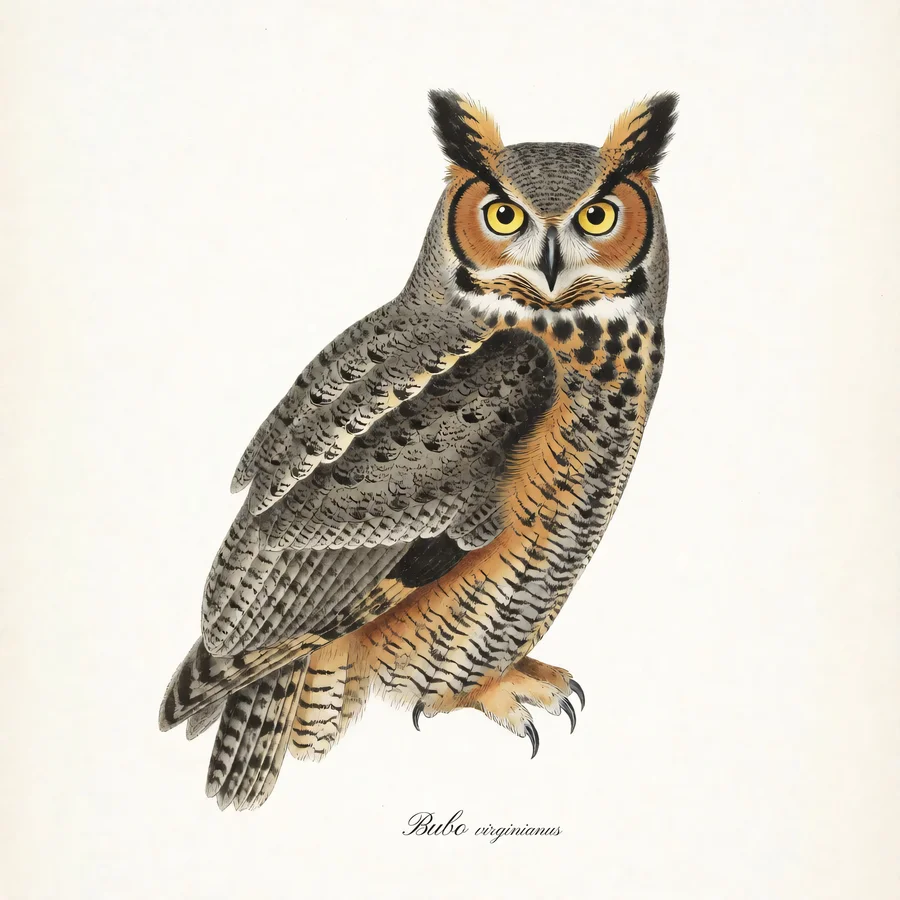 Great Horned Owl artwork